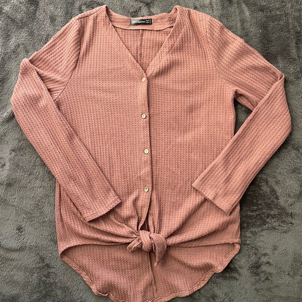 Tie front top